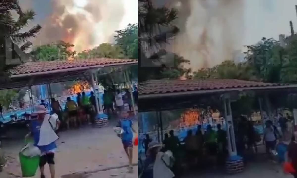 Incendio en las albercas “El Paraíso” moviliza a los cuerpos de auxilio de El Fuerte y Los Mochis