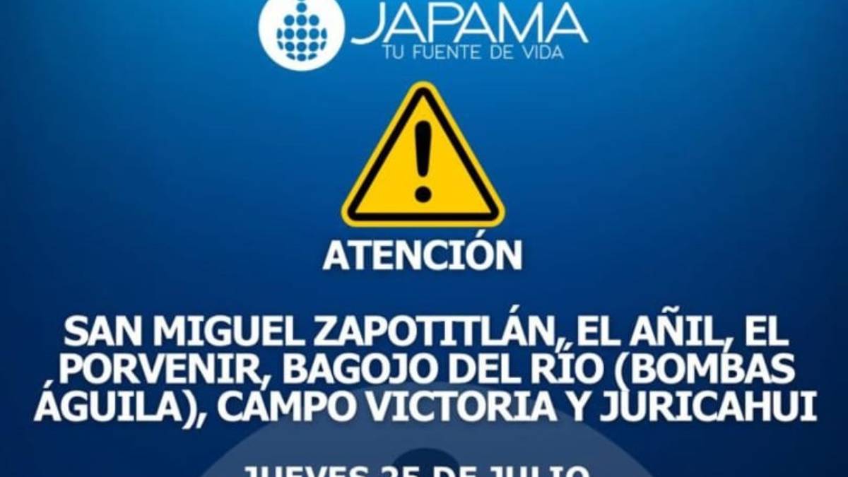 Restablece Japama el servicio de agua potable en San Miguel y comunidades aledañas