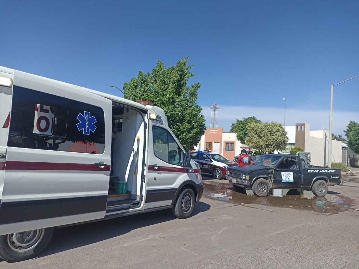 Menor sufre accidente en el fraccionamiento Las Canteras,en Los Mochis