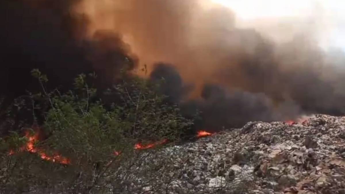 ¡Va de nuevo! Basurón municipal de Salvador Alvarado arde en llamas