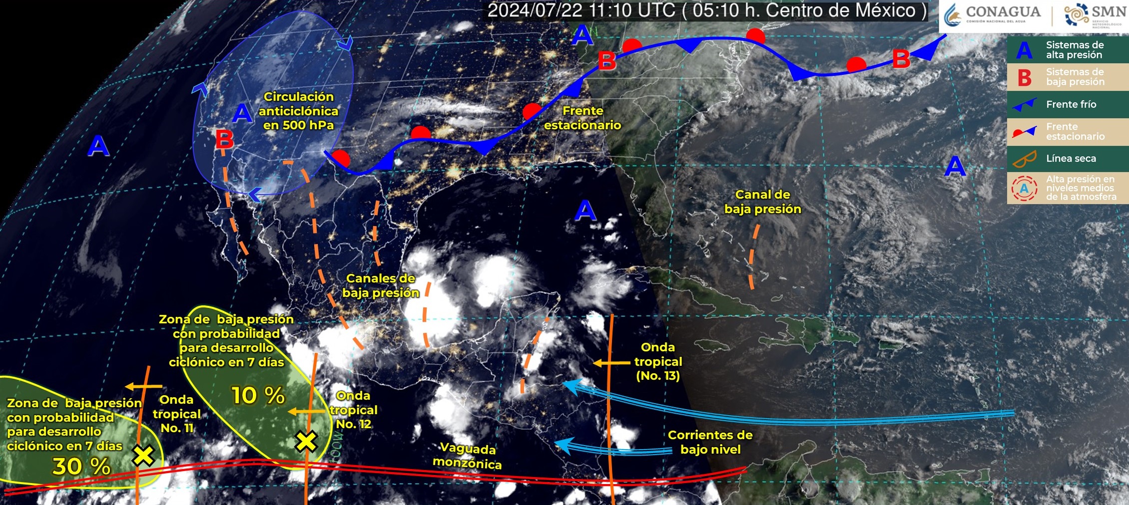 ¡Se diluye! Potencial tormenta en el Pacífico disminuye sus posibilidades de evolucionar