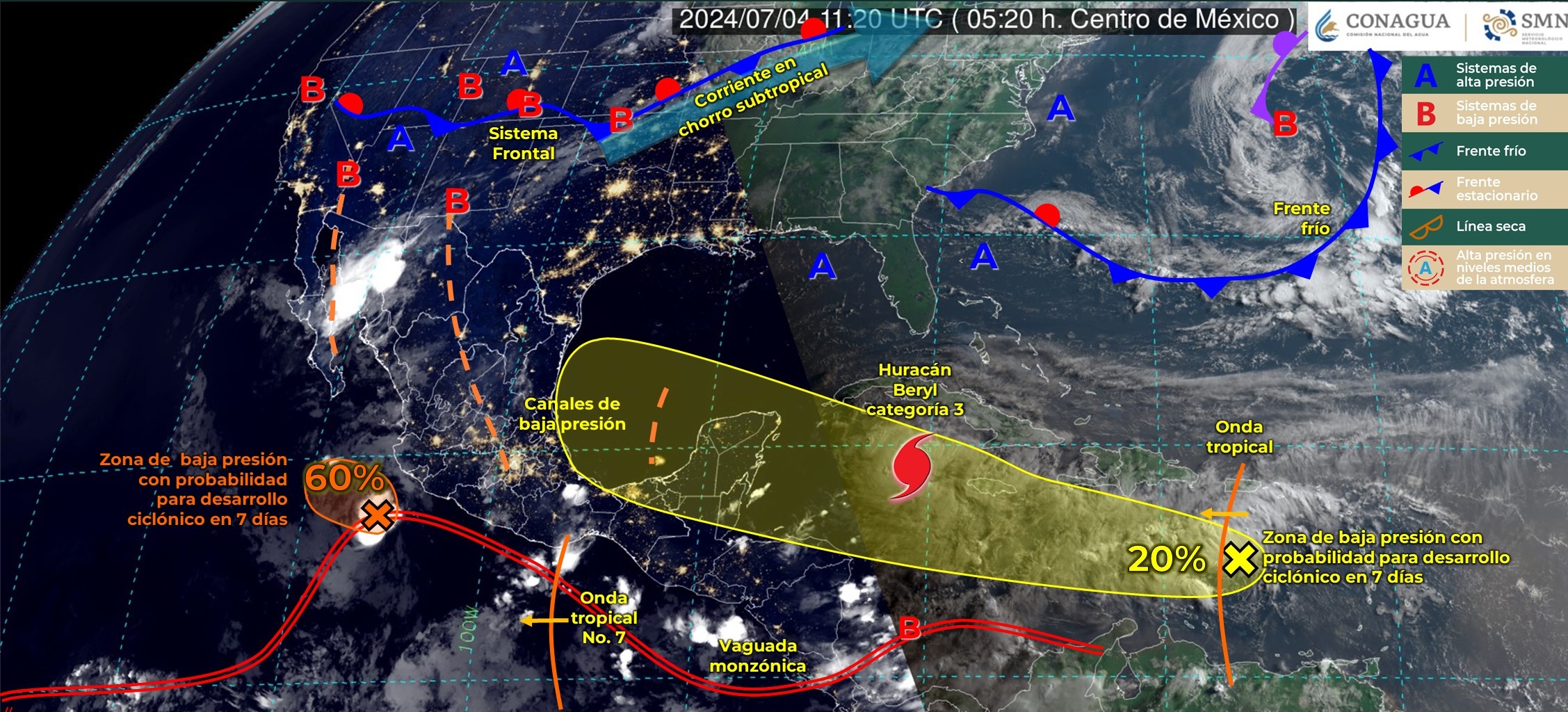 ¡Hay esperanza! Suben a 60% las probabilidades de formación de la tormenta Aletta en el Pacífico