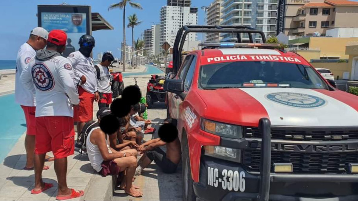 Realizan operativo en playas de Mazatlán, 10 personas fueron detenidas
