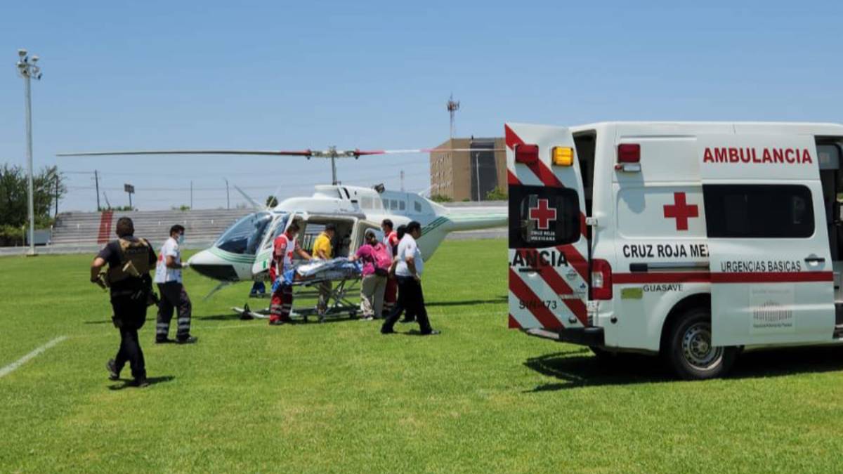 En helicóptero trasladan al Pediátrico de Culiacán al pequeño Ángel, víctima de incendio en El Huitussi, Guasave