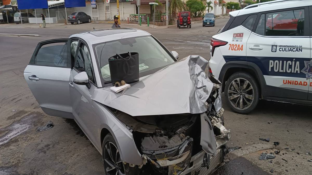 Encontronazo en la Guadalupe Victoria de Culiacán deja un lesionado