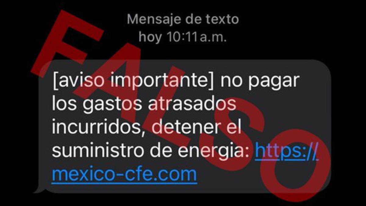 ¿Recibiste un mensaje de texto de la CFE sobre adeudos? Checa esta información