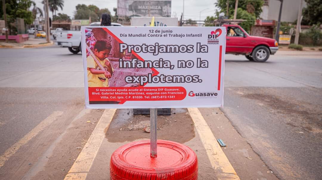 Con 43 grados y trabajando bajo el sol, así encontraron a dos menores chiapanecos en crucero de Guasave