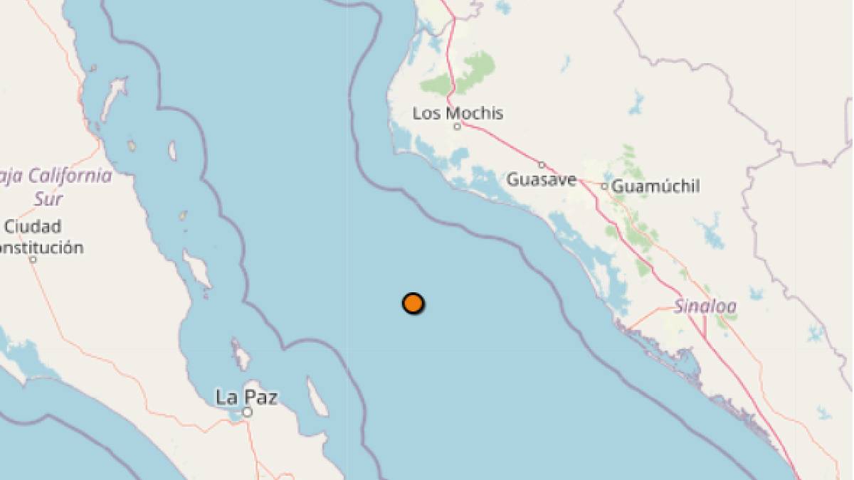 Tiembla al sur de Los Mochis, se registró un sismo de magnitud 4.2 en la escala de Richter