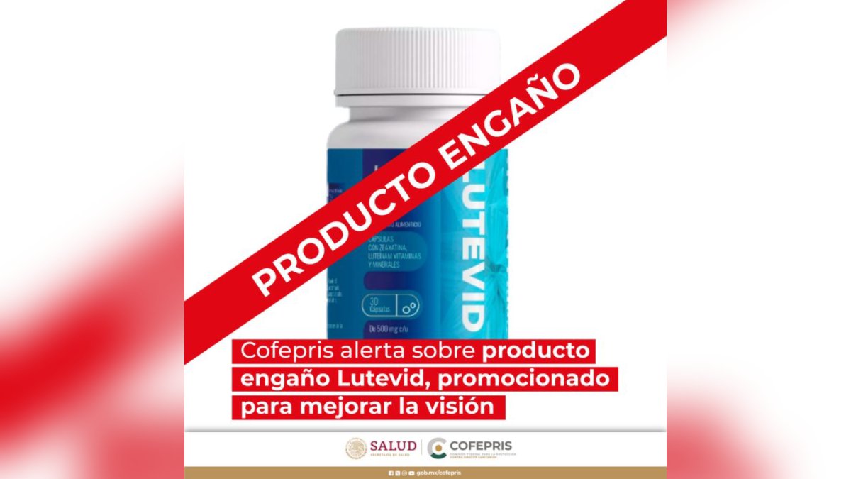 Cofepris emite alerta por suplemento alimenticio engañoso para la visión