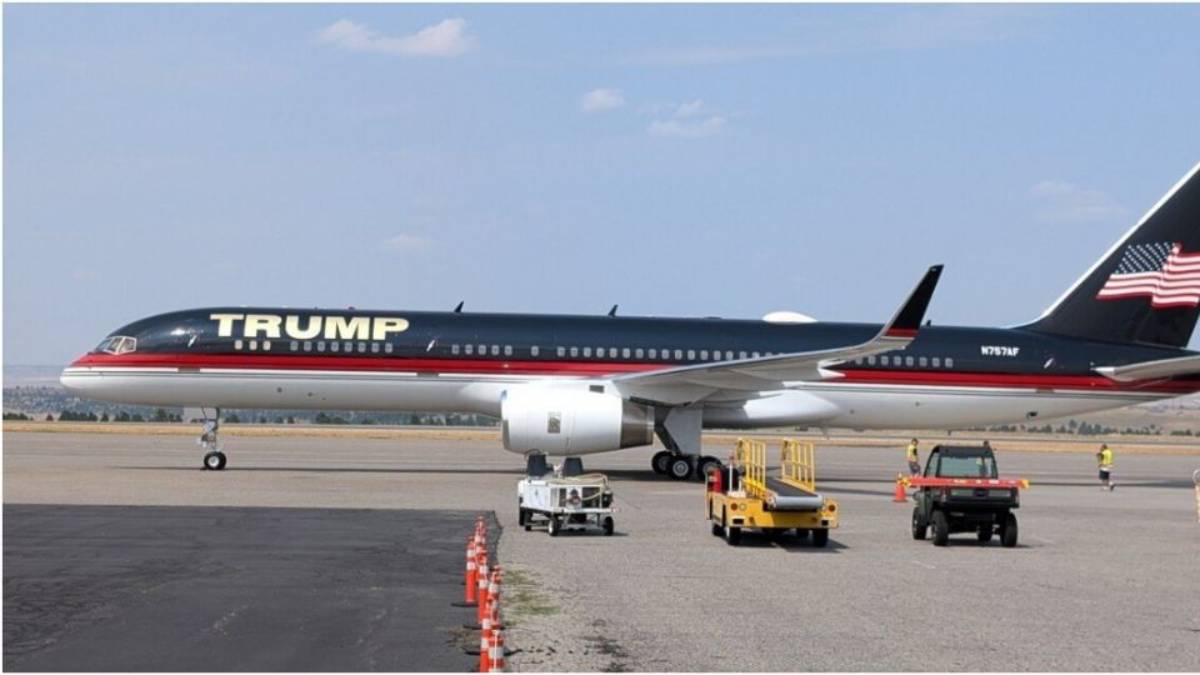 Video: Avión de Trump aterriza de emergencia en Montana debido a falla mecánica