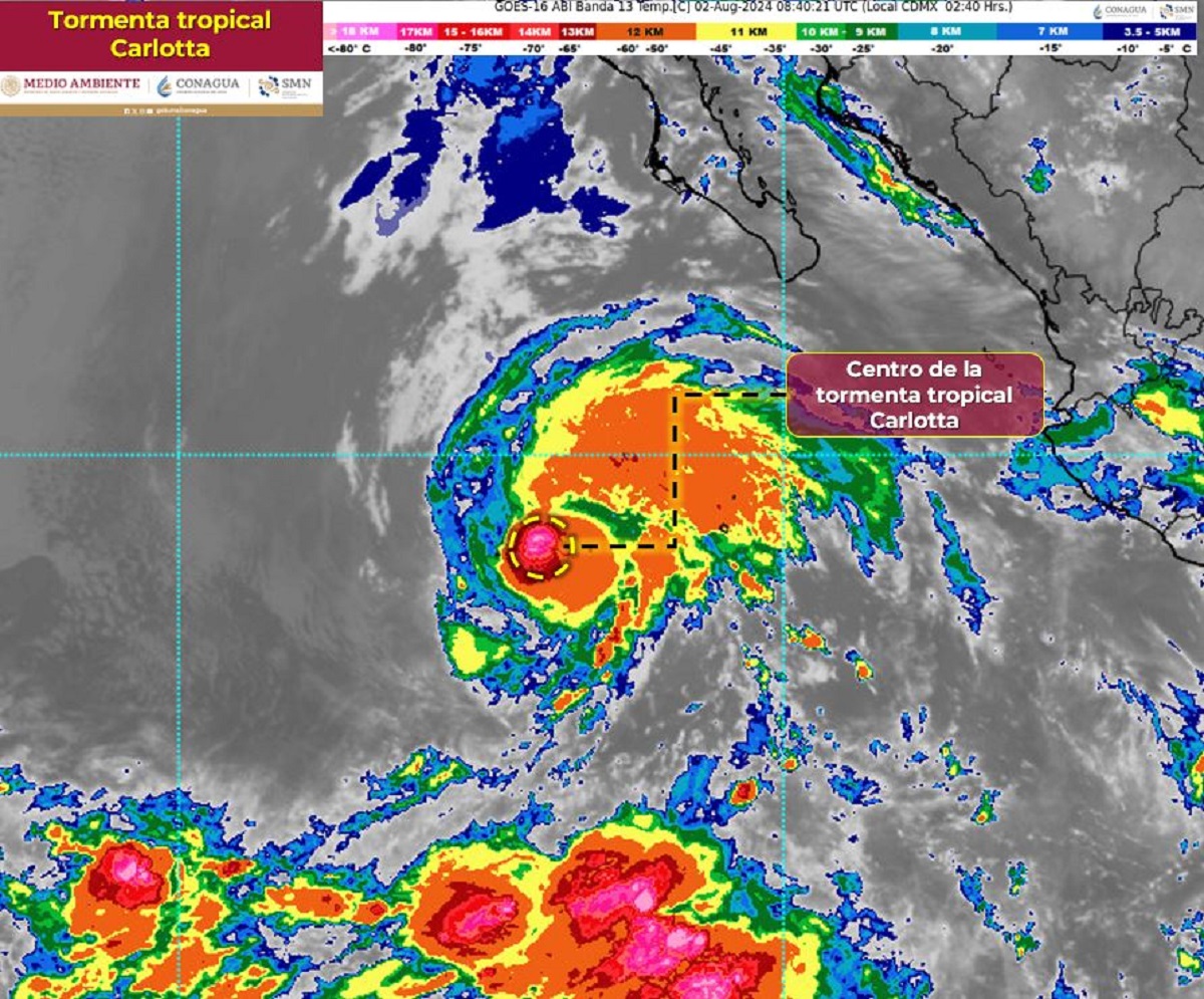 Carlotta se aleja pero el monzón mexicano originará lluvias con descargas eléctricas en Sinaloa