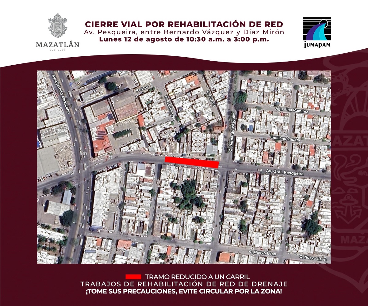 ¡Precaución! Inicia Jumapam rehabilitación de la red de drenaje en avenida General Pesqueira