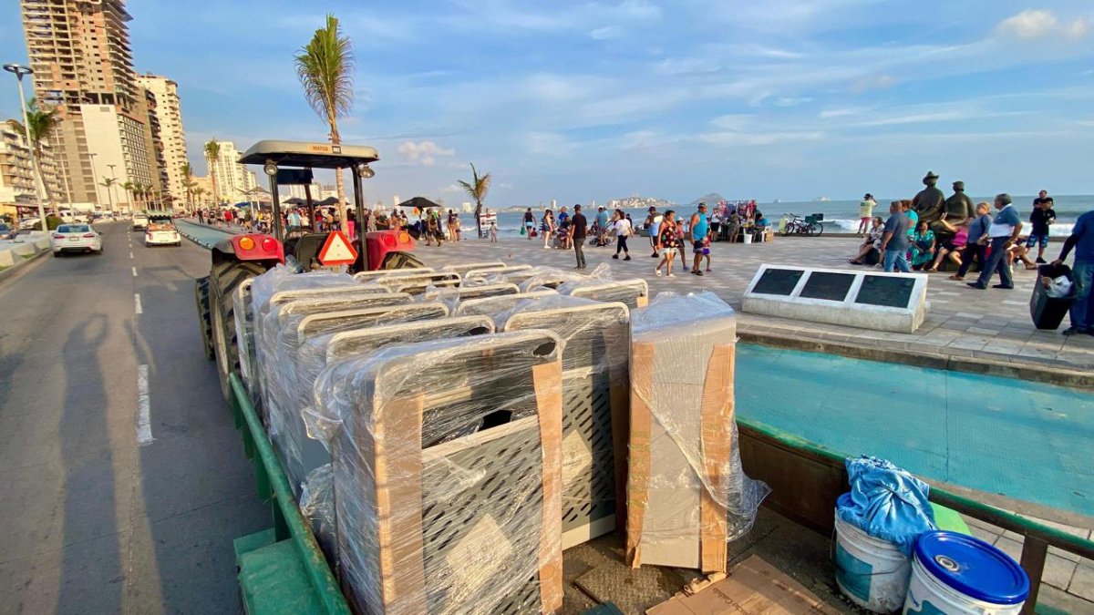 Instalan en Mazatlán 100 nuevos contenedores desde el Monumento al Pescador hasta Valentinos