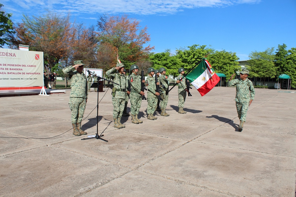 Pedro Hernández Sánchez asume el cargo como nuevo comandante en el 42 Batallón de Infantería en Guamúchil