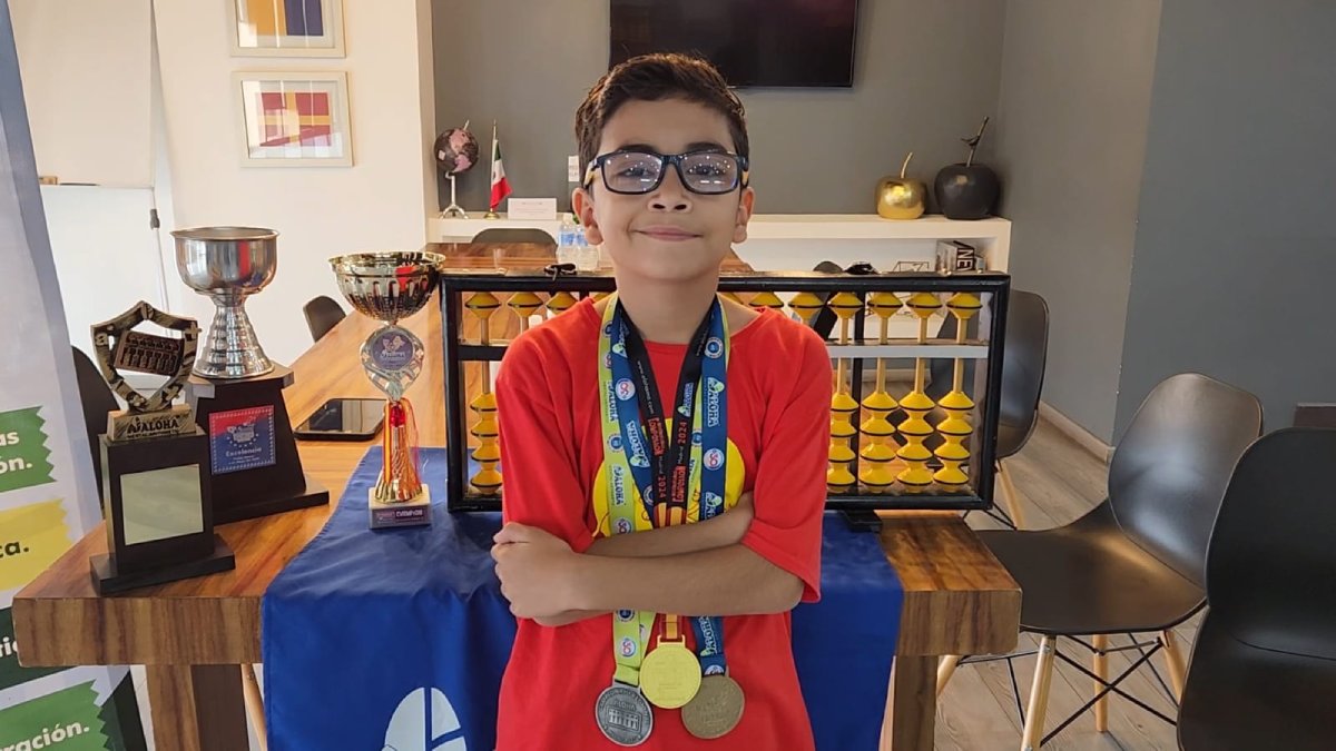 Emiliano se coronó campeón internacional en aritmética mental, al resolver 70 operaciones en menos de 3 minutos