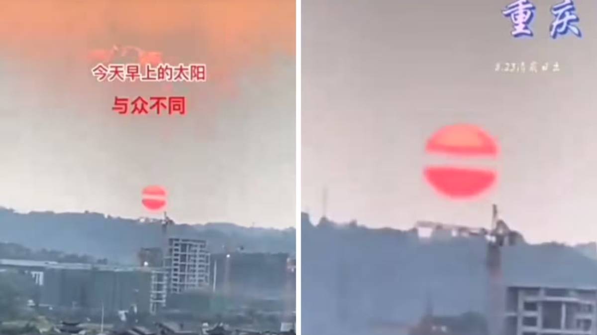 Fenómeno astronómico en China: ¿El sol se partió en dos?