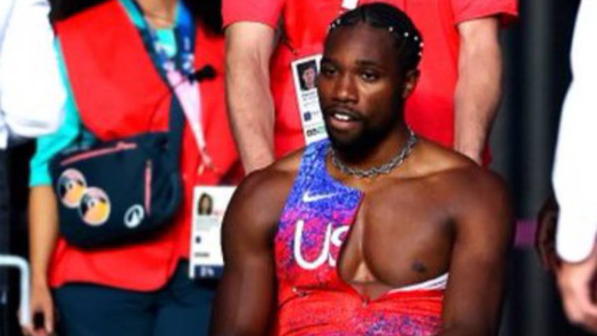 ¡No puede ser! Noah Lyles tiene COVID-19 y así corrió los 200 metros en París 2024