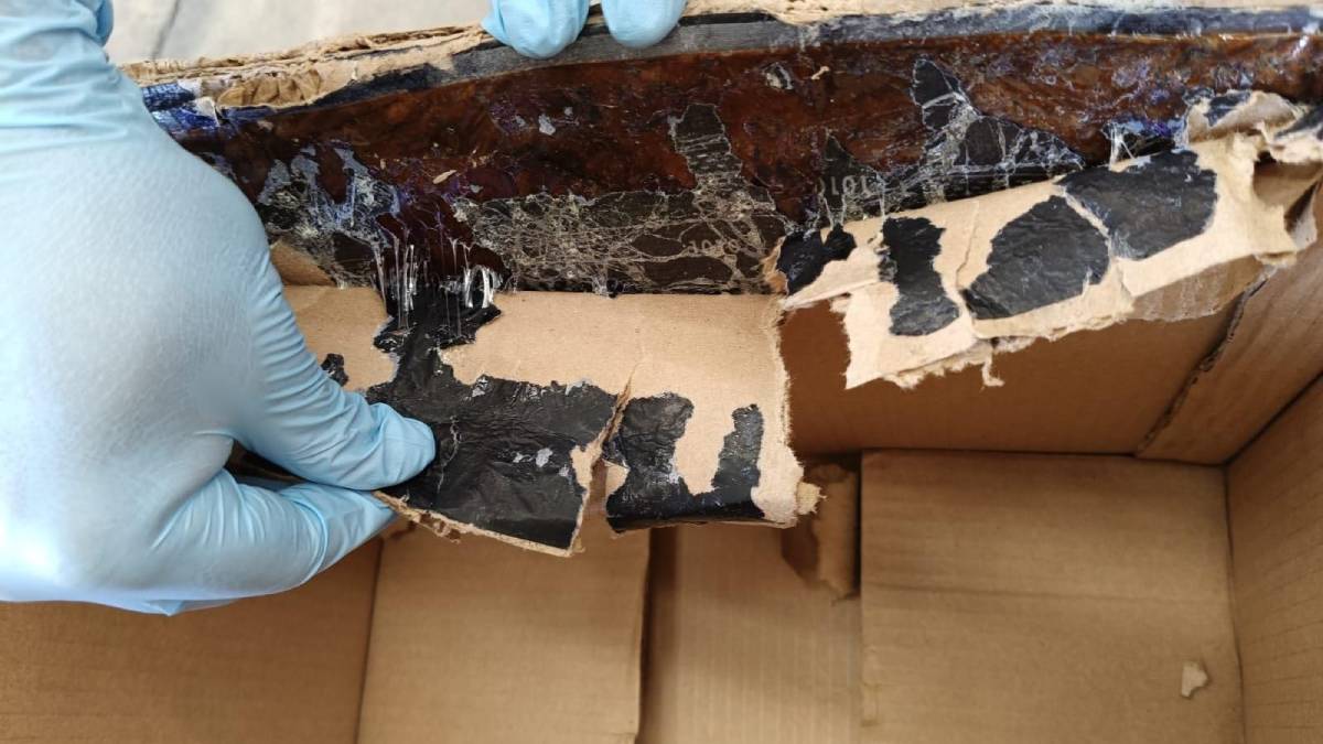 Querían enviarla de Culiacán a Canadá: Guardia Nacional asegura goma de opio en una caja de cartón
