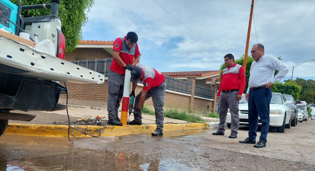 Para evitar riesgo, Protección Civil de Salvador Alvarado da inicio a la instalación de semáforos pluviales