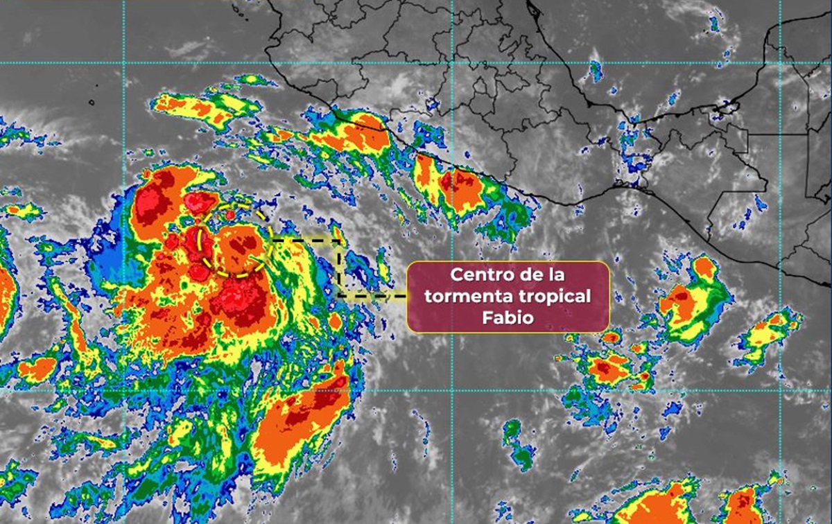 En el Pacífico, se forma la tormenta tropical ‘Fabio’ ¿A qué estados alcanzarán sus lluvias?