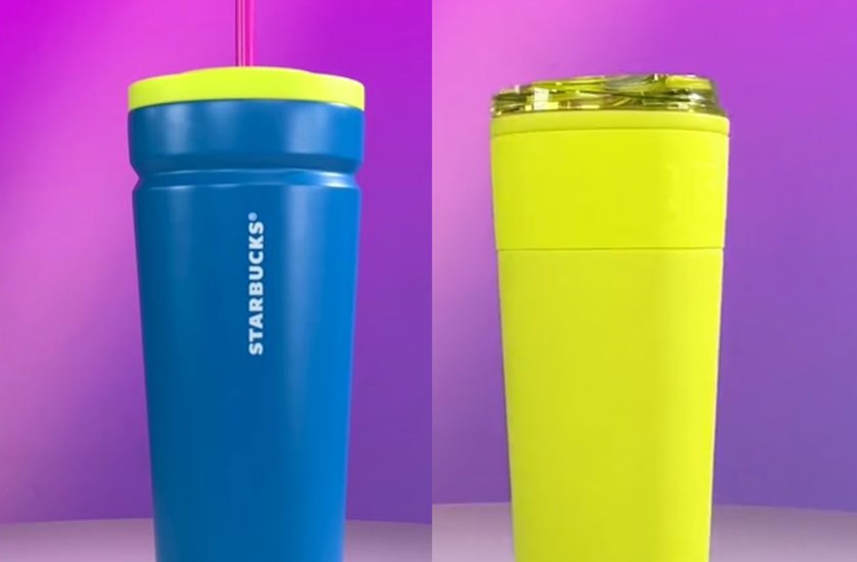 ¿Ya te viste? Cómo obtener el termo azul y vaso neón de Starbucks; aquí los precios estimados