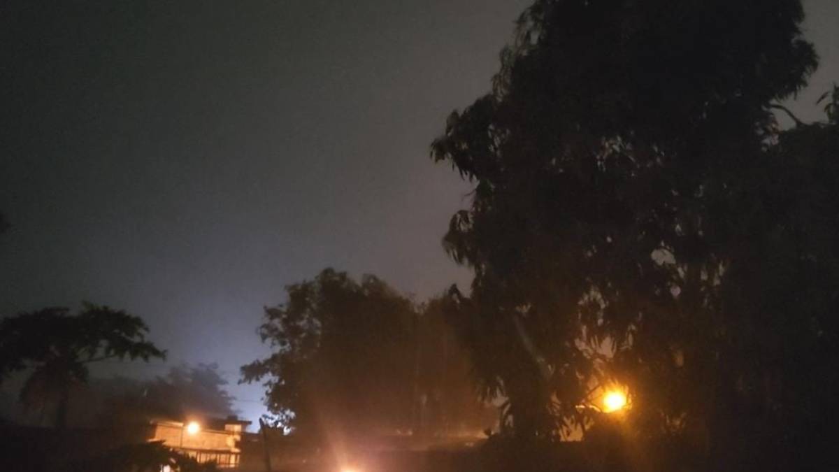 ¡Vientos huracanados y hasta granizo! Tarde noche de tormenta en Guasave
