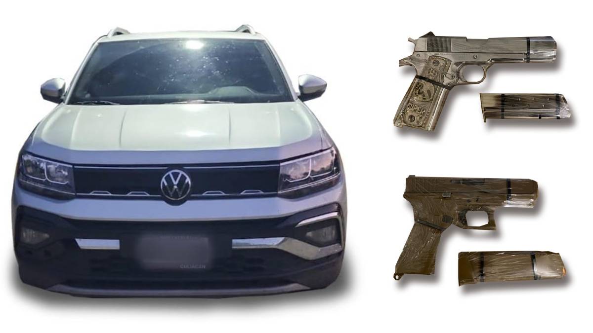 Empistolados estacionaron auto cerca del Hospital de la Mujer y fueron detenidos por policías estatales