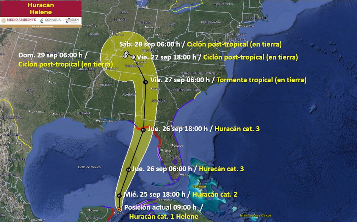 Clima | Quintana Roo en alerta roja ante impacto del huracán ‘Helene’
