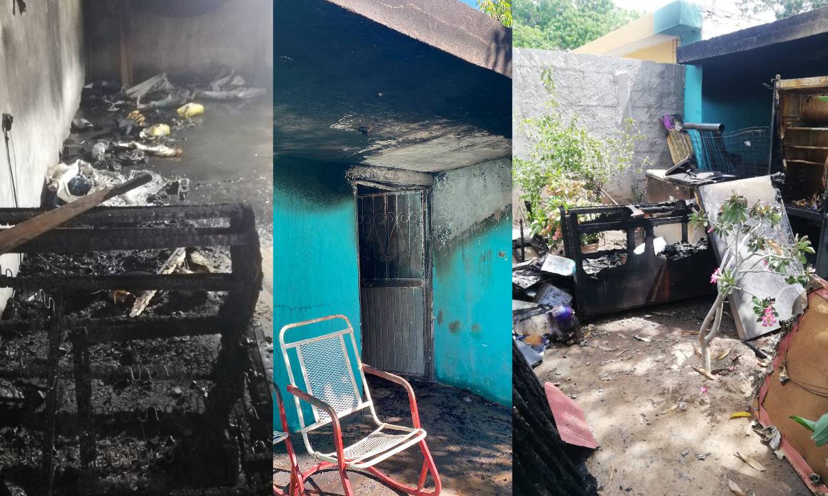 Perdieron todo en incendio de su hogar en Callejones de Guasavito; piden ayuda para los León Muñoz