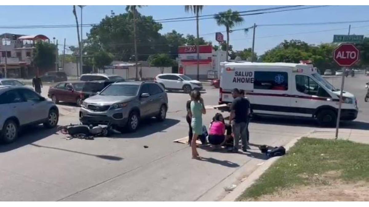 Accidente en el sector Valle del Rey en Los Mochis, deja un adulto y tres menores lesionados