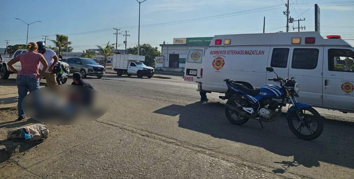 Se registra accidente en El Venadillo, Mazatlán; hay un lesionado