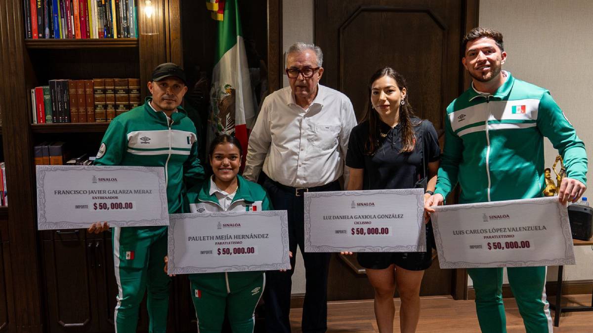 Atletas y paratletas sinaloenses de París 2024 son recibidos por Rubén Rocha Moya