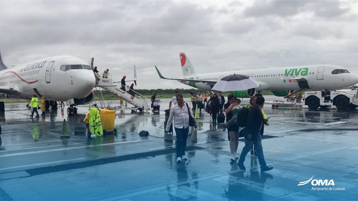 Pese a tormenta tropical Ileana, el Aeropuerto Internacional de Culiacán mantiene operaciones con normalidad