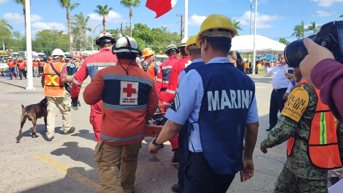 Ahome se suma al Día Nacional de Protección Civil; se realiza simulacro por espacio de 18 minutos