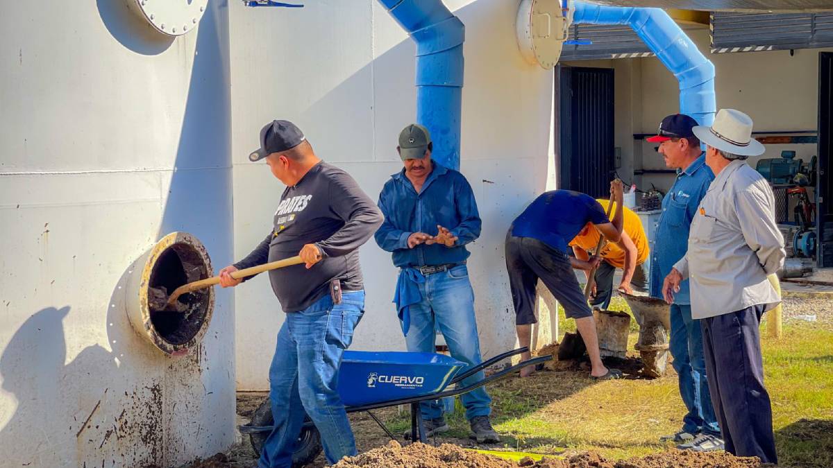 Dan mantenimiento en la planta potabilizadora de la cabecera municipal de El Fuerte