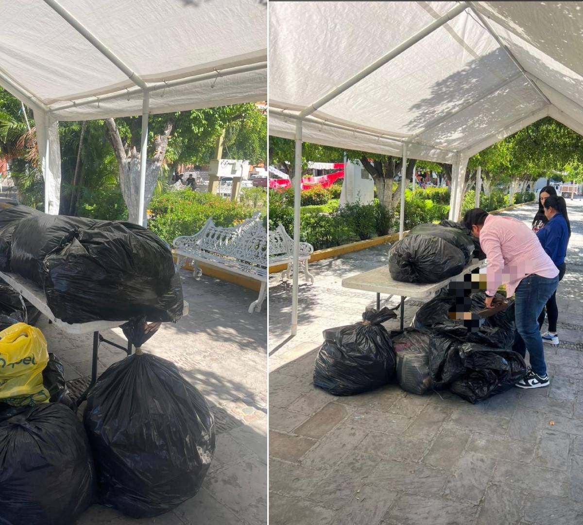 Immujer de San Ignacio recolecta alimentos y ropa para los desplazados de su municipio