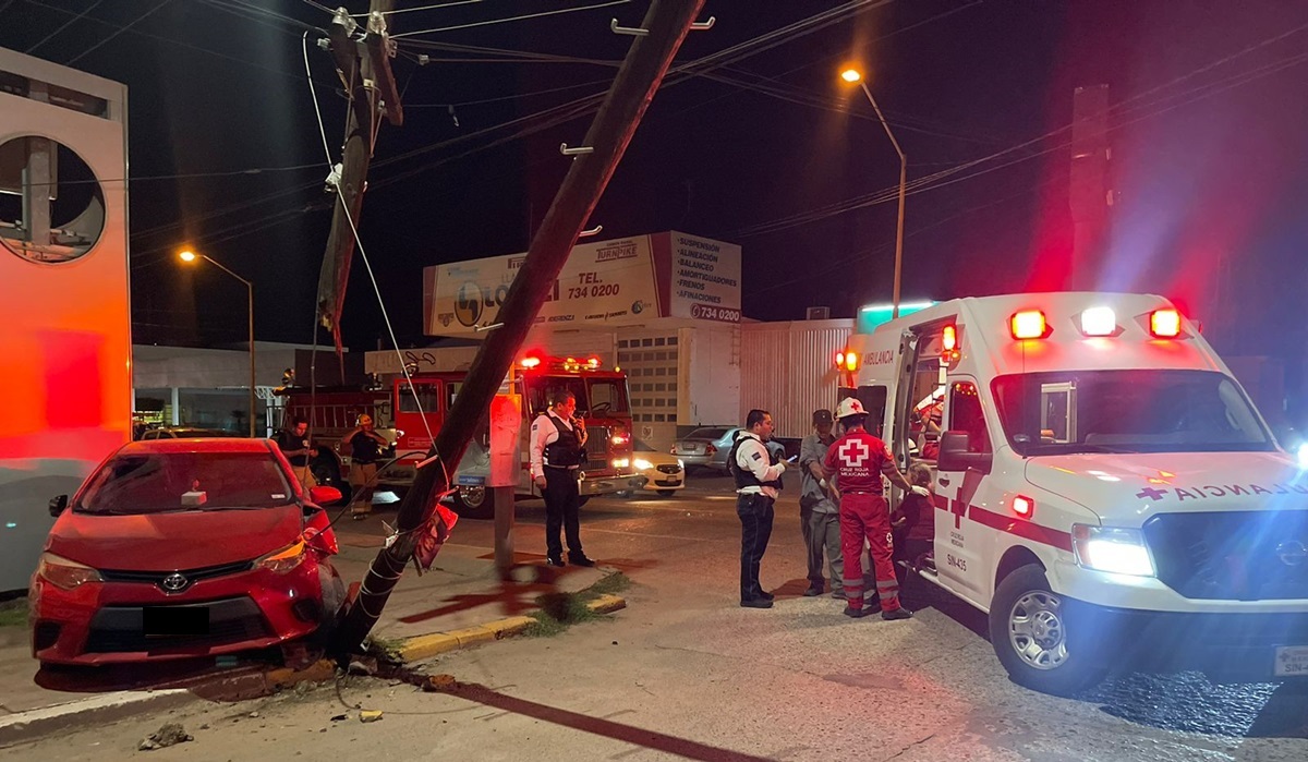 Choque deja a dos personas lesionadas en Guamúchil