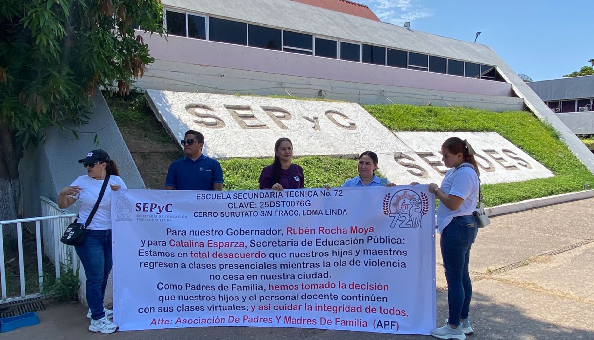 Por inseguridad, padres de familia de la ETI 72 exigen regreso de clases a modalidad virtual