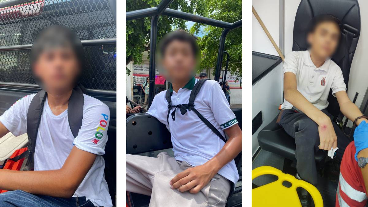 Detienen a dos estudiantes de prepa por intentar agredir a uno de secundaria en Zona 30 de Los Mochis