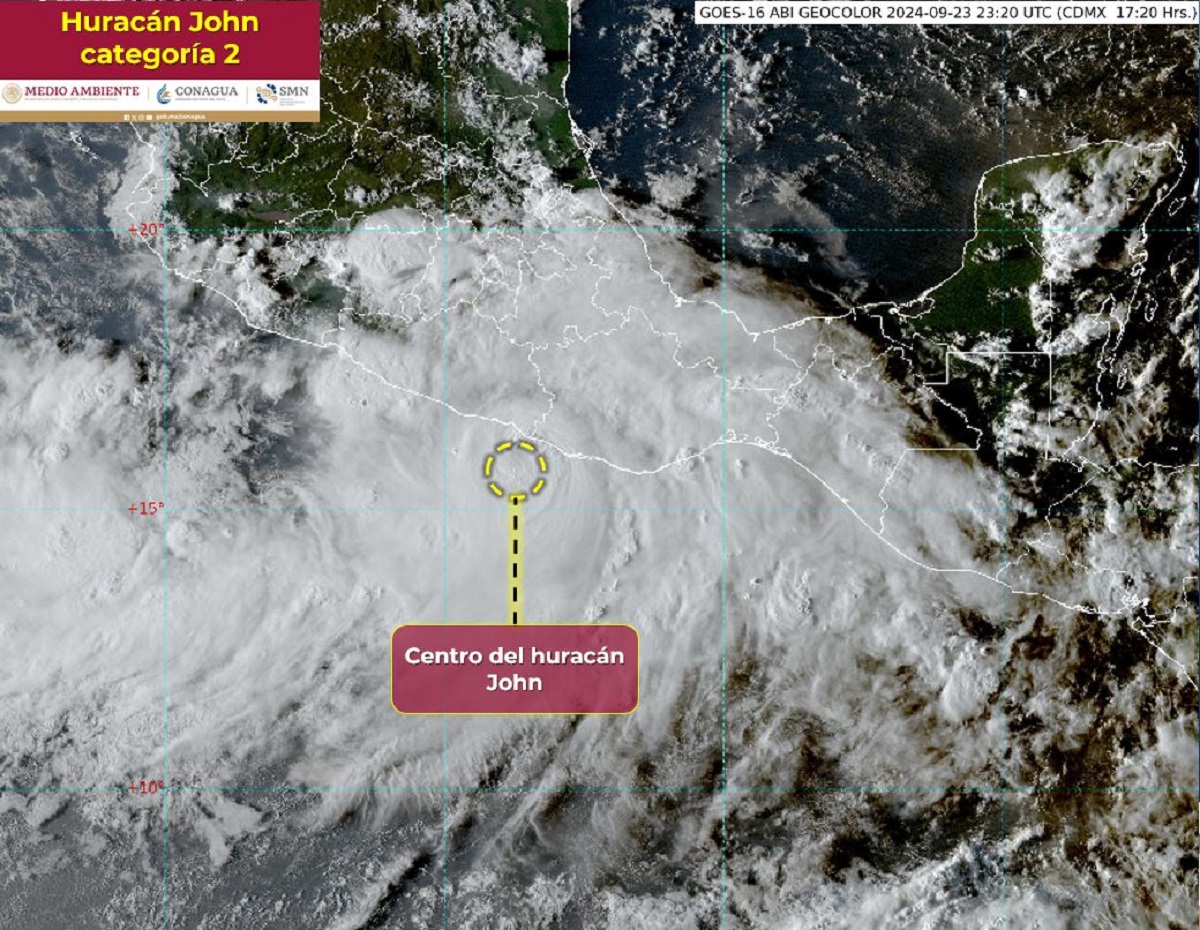 Oaxaca y Guerrero en alerta por huracán ‘John’, ya es categoría 2; podría tocar tierra esta noche