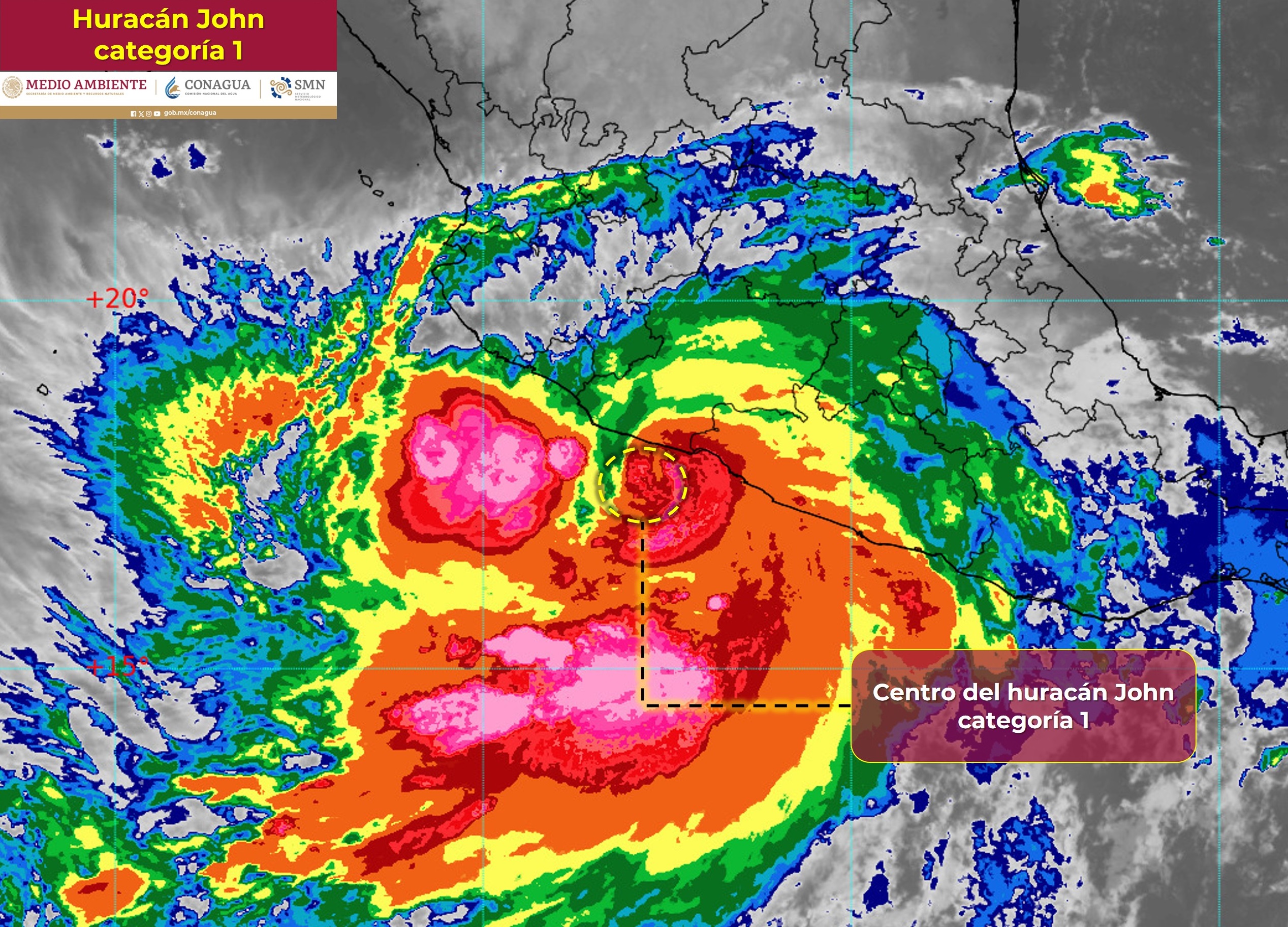 ¡Sigue avanzando! La tormenta tropical John aún afecta a Guerrero; será mañana cuando se degrade