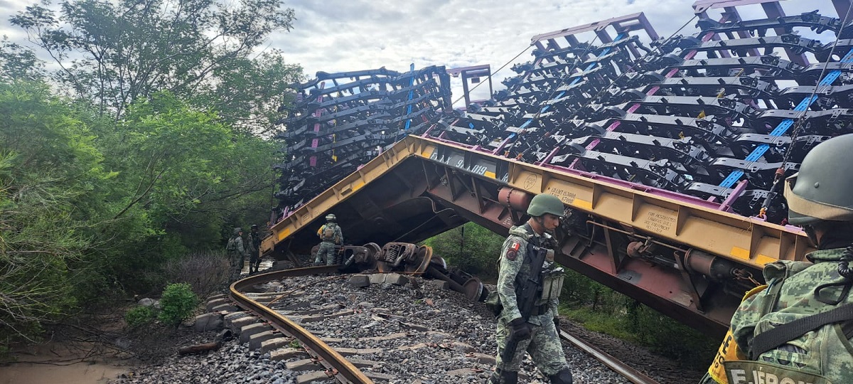¡Fueron 18 vagones! Activa Ejército plan DN-III-E fase auxilio tras descarrilamiento de tren en Ruiz Cortines
