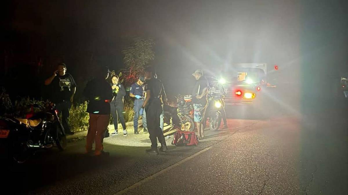 Motociclista resulta lesionado tras chocar contra una vaca en el camino a La Amapa