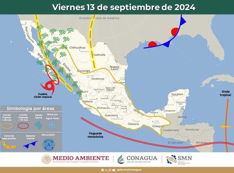 ¡Hoy se define! Este día se espera la formación de Ileana en el Pacífico; solo pasaría frente a Sinaloa