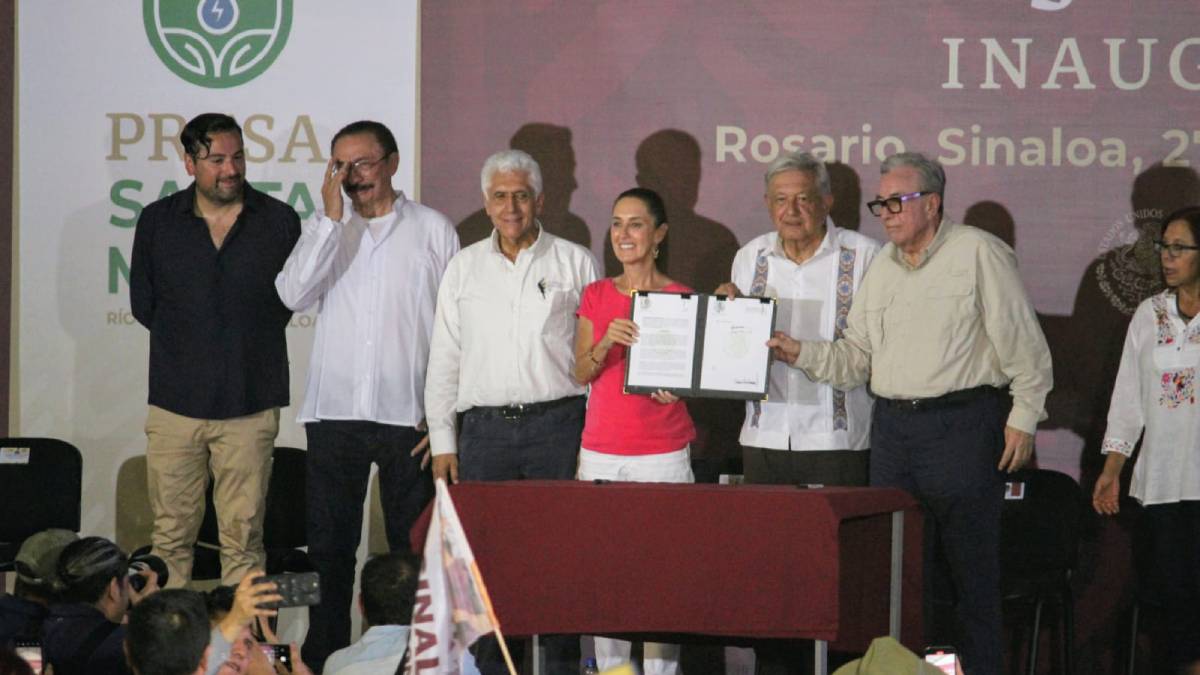 ¡Última visita! Se despide AMLO de Sinaloa entregando Distrito de Riego de la presa Santa María