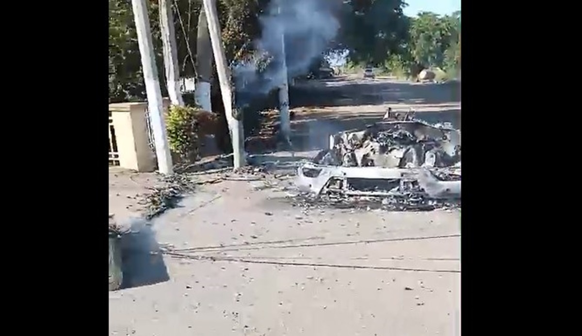 Confirma SSPE siete vehículos asegurados en Eldorado, tres de ellos incendiados