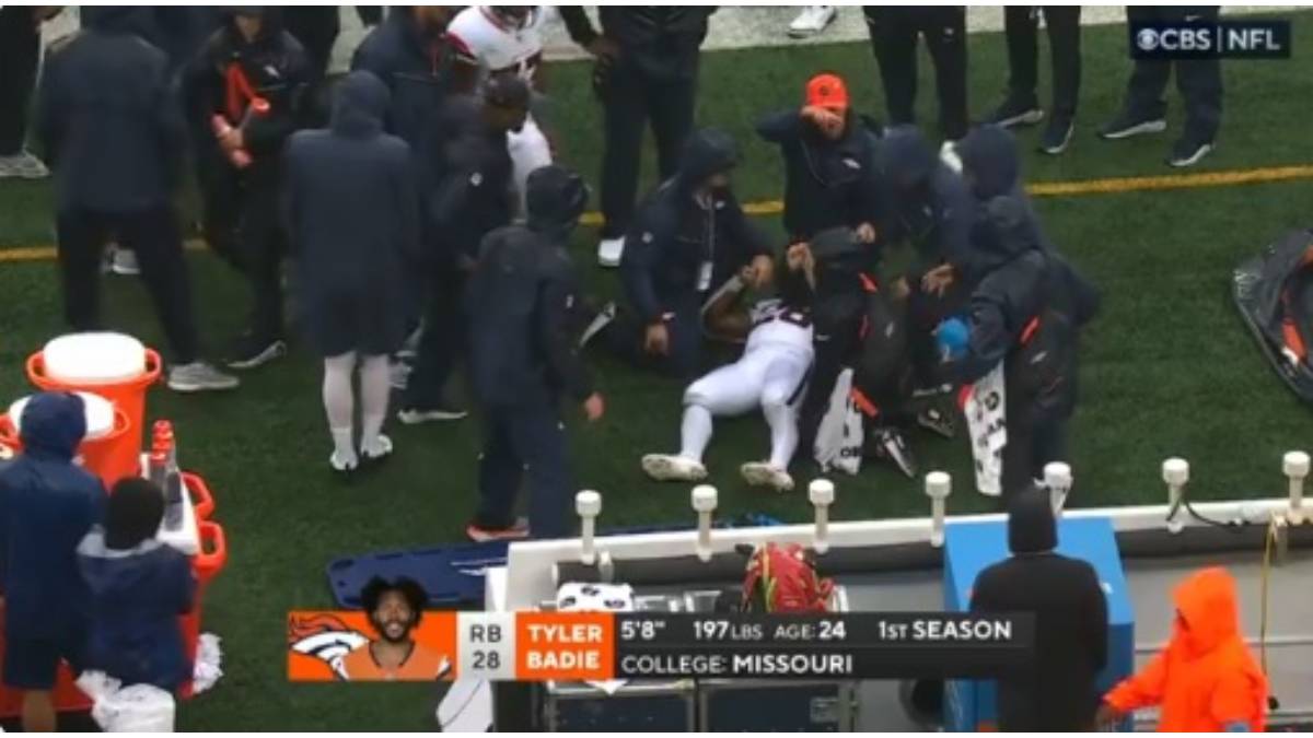 VIDEO: ¡Tremendo susto! Jugador de los Broncos de Denver se desmaya en partido ante los Jets de Nueva York