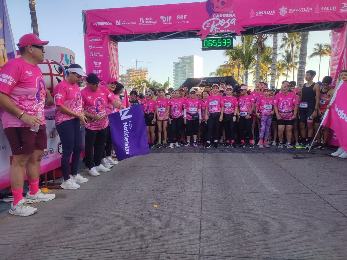 ¡Todos por la vida! Mazatlán se unió a la Carrera Rosa Delia Barraza 2024 con la participación de casi mil participantes