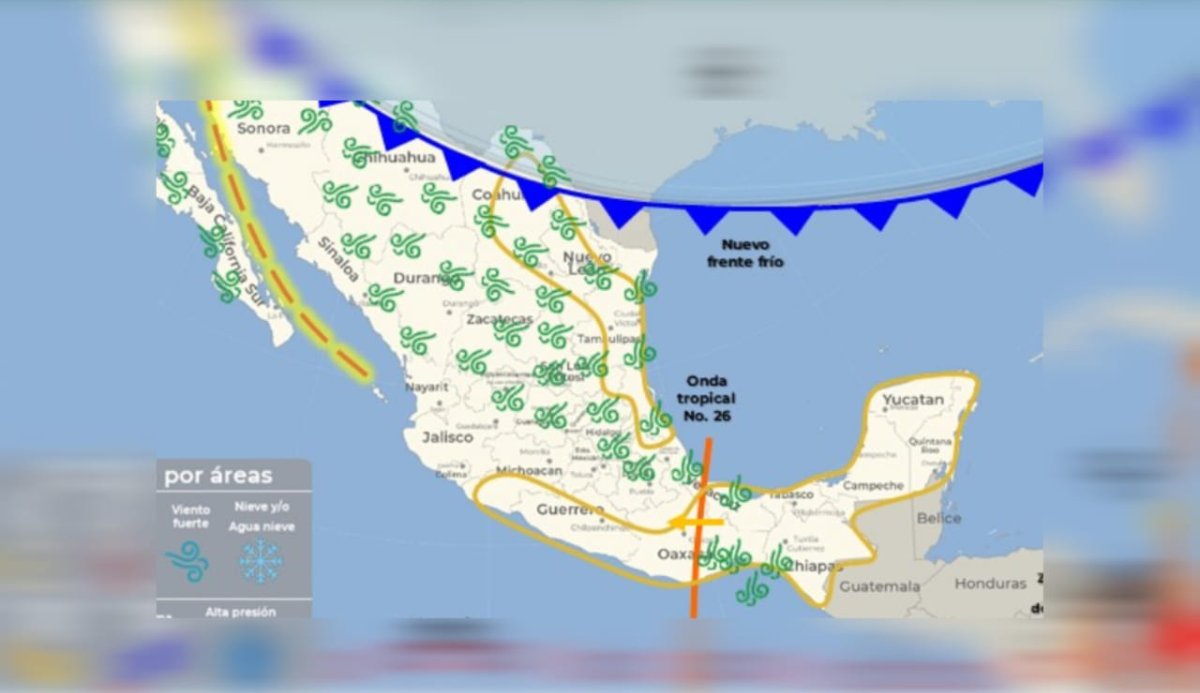 ¡Bienvenido! Mañana ingresa el frente frío No 4 a México; se espera baje las temperaturas en el noroeste