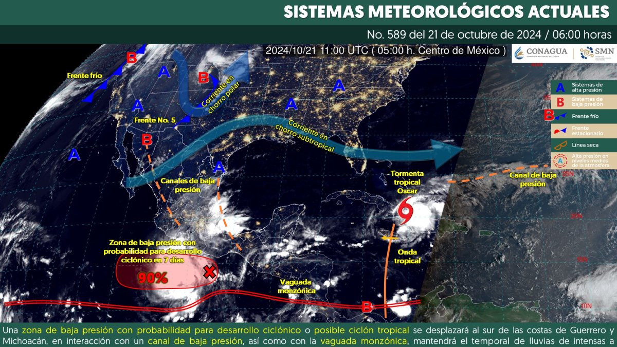 ¡Es casi un hecho! La tormenta tropical Kristy podría formarse en cualquier momento en el Pacífico